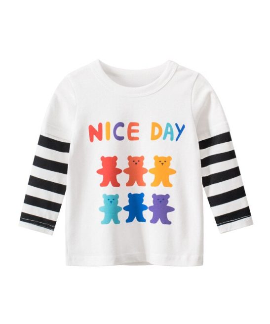 Kid Baby Boys Girls Tee Tops Long Sleeves Print Cartoon T-Shirt