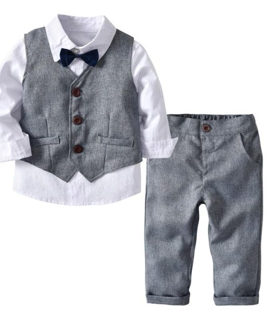 Kids Baby Boys Wedding Suits Formal 3Pcs/Sets
