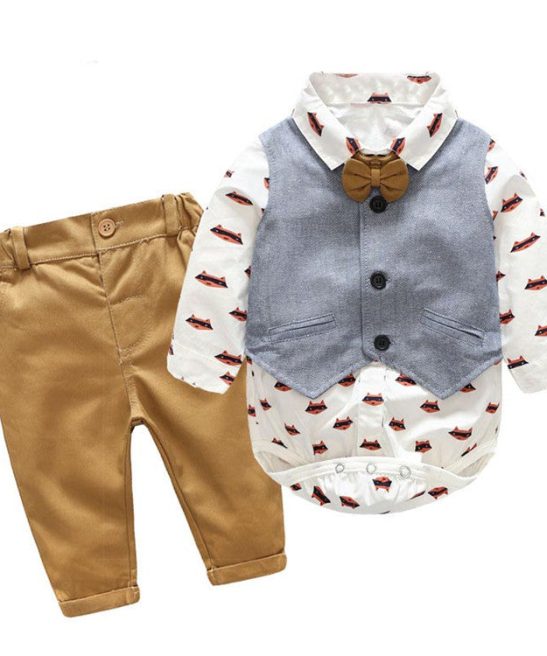 Baby Boys Gentleman Cotton Bow  4pcs/set