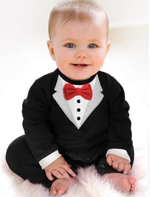 Baby boys Romper Gentleman Suit Climb Romper
