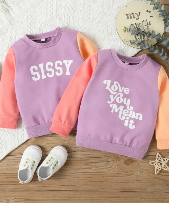 Kid Baby Autumn Girls Letter Sweatshirts