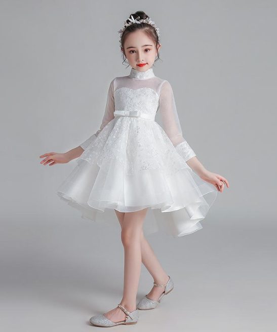 Kid Baby Girl Princess Fluffy Yarn Korean  Dresses