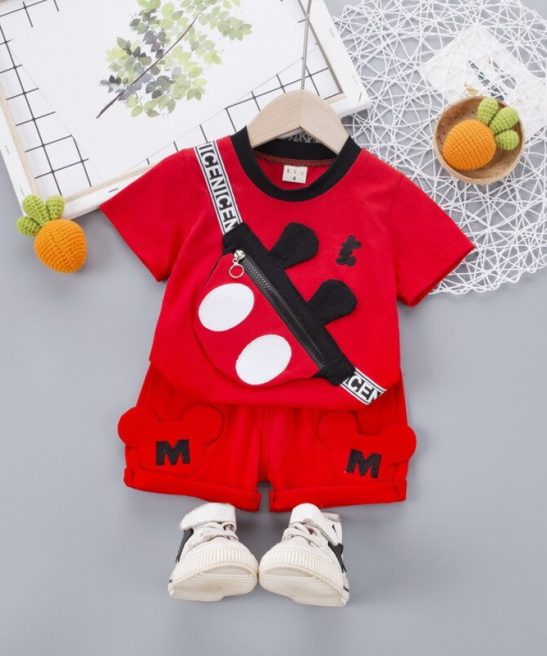 Baby Boys Girls Cartoon Shorts Casual 2Pcs Set